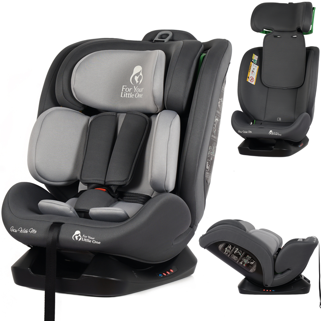 For Your Little One GrowWithMe i-Size Car Seat - Slate Mist (Birth-12 Years)