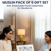 Mulmul Muslin Cotton Newborn Gift Set – Heart Print Baby Essentials image 5