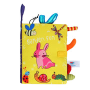 0-36M Baby Early Learning Toy Tail Cloth Book Parent-child Interactive Sound Paper Puzzle Cloth Book Rattle image 5