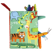 0-36M Baby Early Learning Toy Tail Cloth Book Parent-child Interactive Sound Paper Puzzle Cloth Book Rattle image 8