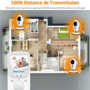 VB605 2.4 inch LCD 2.4GHz Wireless Surveillance Camera Baby Monitor, Support Two Way Talk Back, Night Vision, VB605 image 13