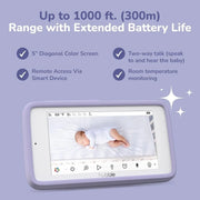 Hubble Pal SkyVision AI Pro 5" Video Baby Camera & Monitor image 6