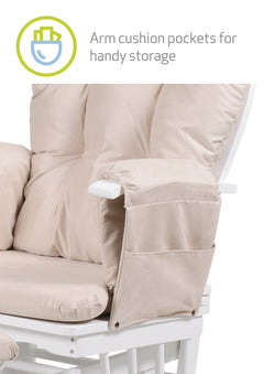 Haywood Reclining Glider Chair with Footstool
