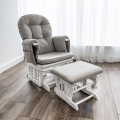 Haywood Reclining Glider Chair with Footstool