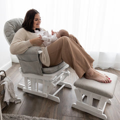 Haywood Reclining Glider Chair with Footstool