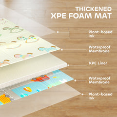 AIYAPLAY Foldable Double-Sided Baby Play Mat