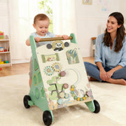 AIYAPLAY Wooden Baby Walker with Activity Toys – Green image 1