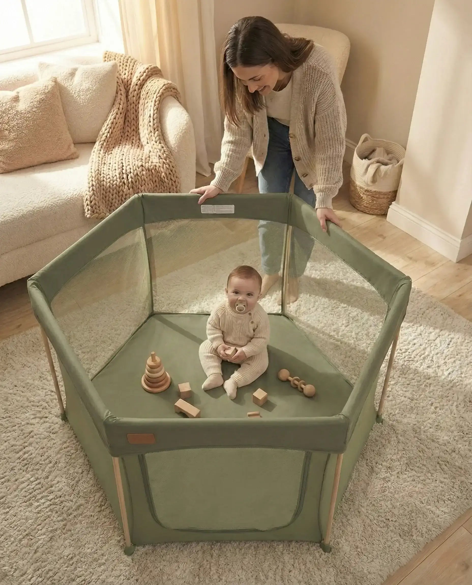 All Stars JOY Baby Playpen - Green