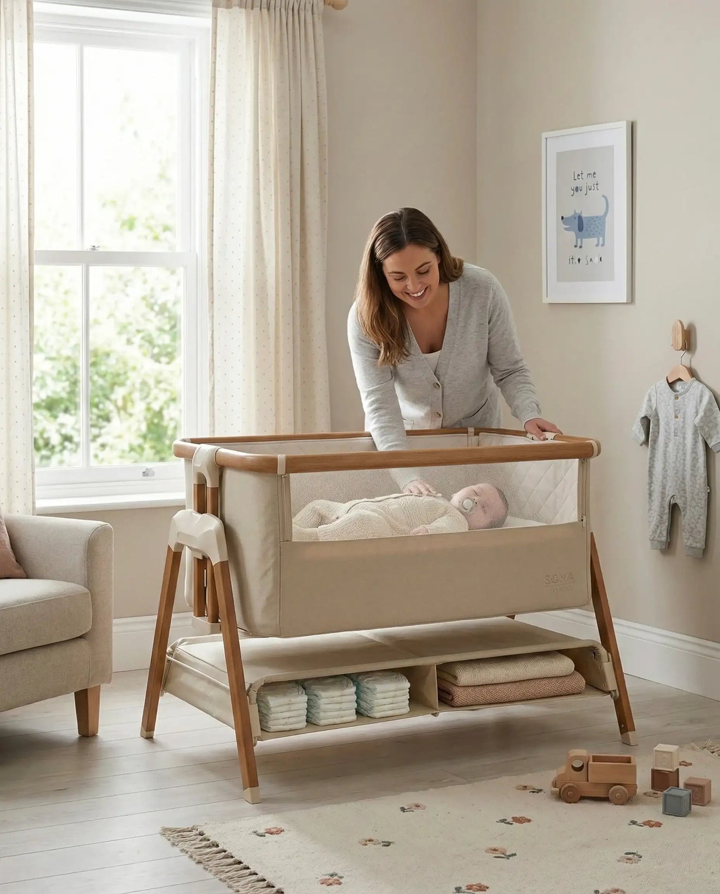Sona Bedside & Co-Sleeping Crib