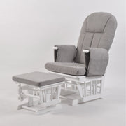 Nursing Chair and Footstool - Mothercare Best Seller - White/Grey image 1