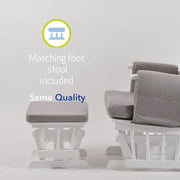 Nursing Chair and Footstool - Mothercare Best Seller - White/Grey image 6