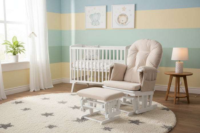 Haywood Reclining Glider Chair with Footstool
