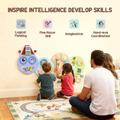 AIYAPLAY Caterpillar Busy Board with 7 Activities