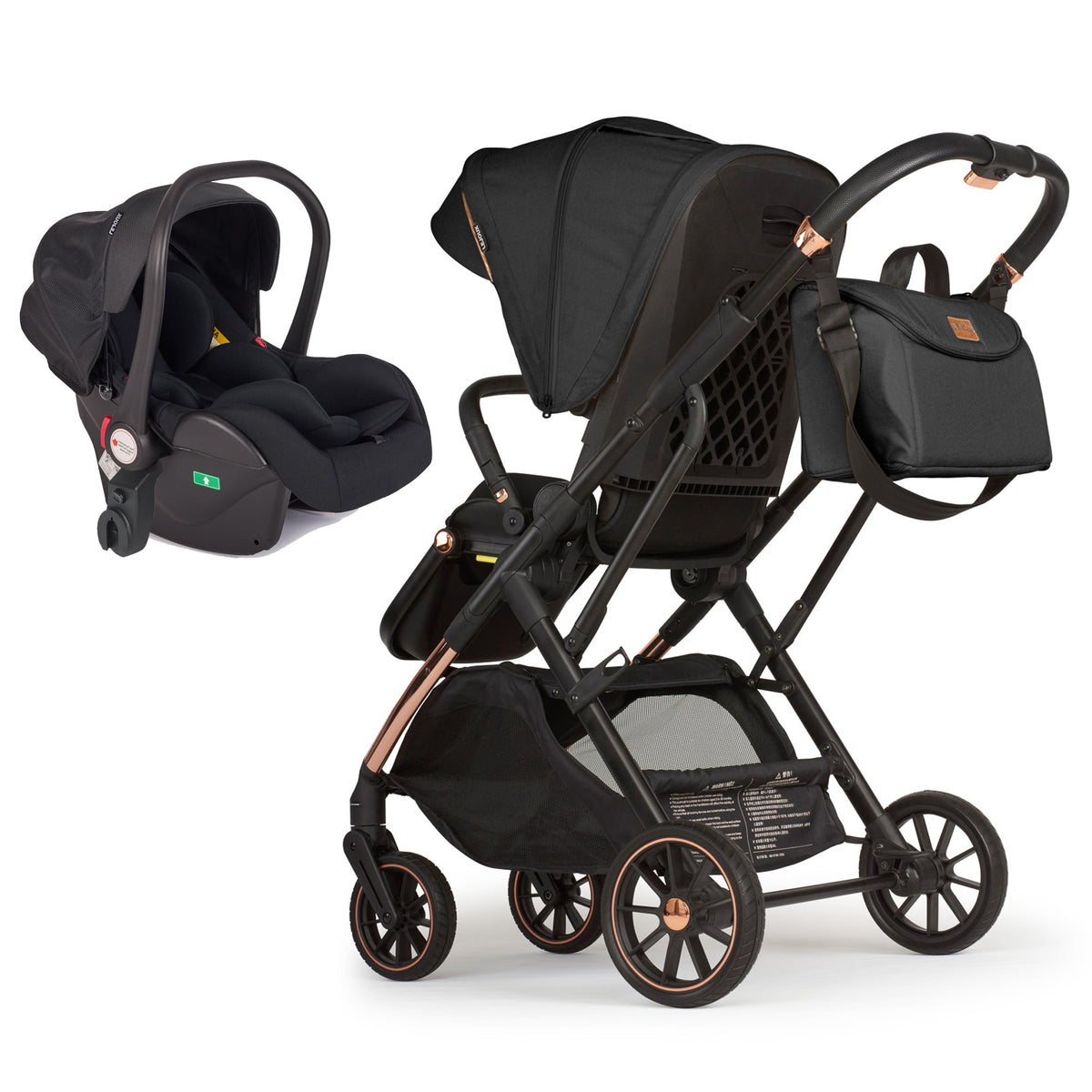 Lejoux+ Travel System Including Car seat, Mum Bag