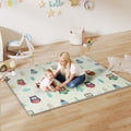 AIYAPLAY Foldable Baby Play Mat – Double-Sided Car Track & Owl Design, 200 x 150 cm