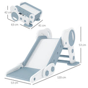 AIYAPLAY Foldable Kids Slide, Freestanding Baby Slide, for Ages 1.5-3 Years, Grey & Beige image 3