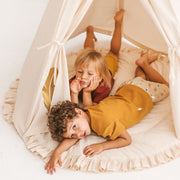 MINICAMP Kids Playmat with Ruffled Border in Ecru image 4