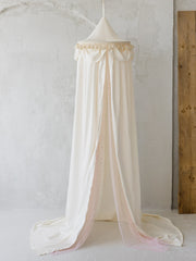 MINICAMP Kids Bed Canopy with Tulle & Tassels – Cream image 10