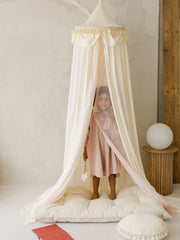 MINICAMP Kids Bed Canopy with Tulle & Tassels – Cream image 2