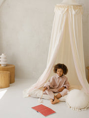 MINICAMP Kids Bed Canopy with Tulle & Tassels – Cream image 3