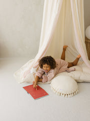 MINICAMP Kids Bed Canopy with Tulle & Tassels – Cream image 4