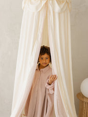 MINICAMP Kids Bed Canopy with Tulle & Tassels – Cream image 5