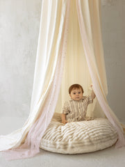 MINICAMP Kids Bed Canopy with Tulle & Tassels – Cream image 9