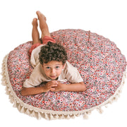 MINICAMP Big Floor Cushion in Rose Flower Pattern image 1