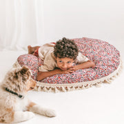 MINICAMP Big Floor Cushion in Rose Flower Pattern image 4