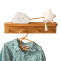 MINICAMP Floating Kids Bookshelf with Coat Hooks