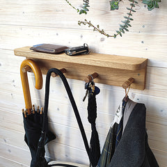 MINICAMP Floating Kids Bookshelf with Coat Hooks