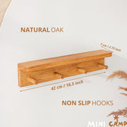 MINICAMP Floating Kids Bookshelf with Coat Hooks image 3