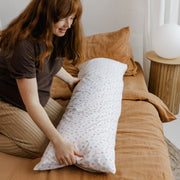 MINICAMP Full Body Pillow for Sleeping & Lumbar Support with Organic Cover in Milk White image 3