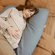 MINICAMP U-Shaped Pregnancy Pillow with Natural Sateen Cotton Cover in Stone Grey | Kapok & Latex Blend or PES Filling