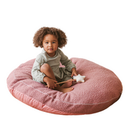 MINICAMP Boucle Fabric Kids Floor Cushion in Rose image 1
