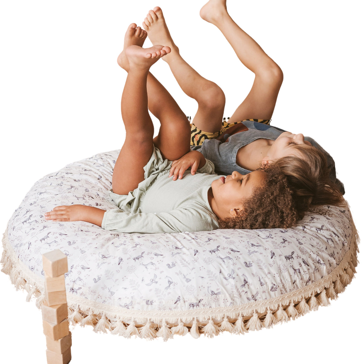 MINICAMP Kid's Floor Cushion in Forest Animal Pattern