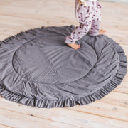 MINICAMP Kids Playmat with Ruffled Border in Grey image 4