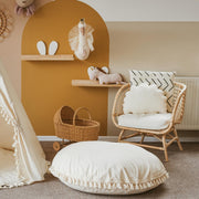 MINICAMP Large Floor Cushion with Tassels in Ecru image 5