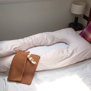 MINICAMP U-Shaped Maternity Pillow with Natural Sateen Cotton Cover in Shell Pink | Kapok & Latex Blend or PES Filling image 14