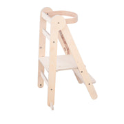 MamaToyz Folding Montessori Learning Tower – Natural Beech Wood image 11