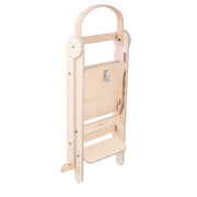 MamaToyz Folding Montessori Learning Tower – Natural Beech Wood image 12