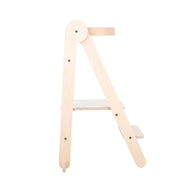 MamaToyz Folding Montessori Learning Tower – Natural Beech Wood image 17
