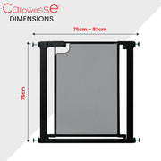 Callowesse Metal Mesh Baby Stair Gate – Black image 2