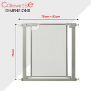 Callowesse Metal Mesh Baby Stair Gate - Ash Grey image 2