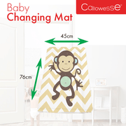 Callowesse Soft Foam Baby Changing Mat - Monkey Chevron image 3