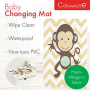 Callowesse Soft Foam Baby Changing Mat - Monkey Chevron image 4