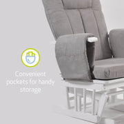 Nursing Chair and Footstool - Mothercare Best Seller - White/Grey image 11