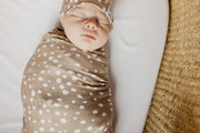 Copper Pearl Knitted Swaddle Blanket Fawn image 8
