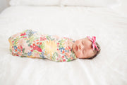 Copper Pearl Knitted Swaddle Blanket Lark image 2