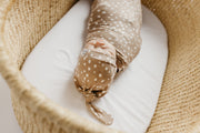 Copper Pearl Knitted Swaddle Blanket Fawn image 6
